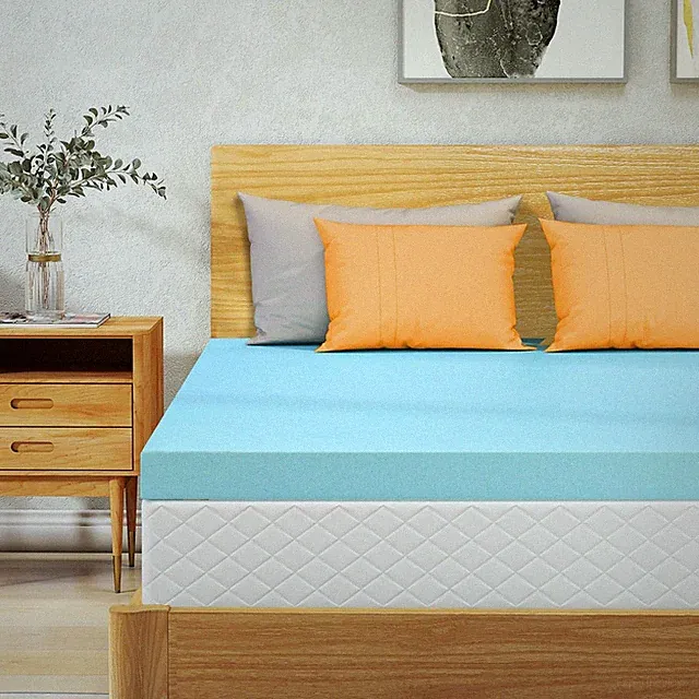 3" Cooling Gel Memory Foam Queen Mattress Topper for Back Pain Relief