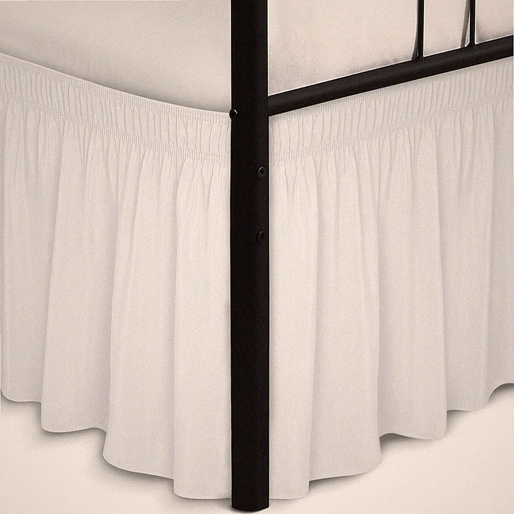Biscaynebay Wrap Around Bed Skirts with Split Corners for Full Beds 16" Drop,...