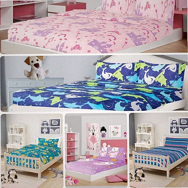 BOYS AND GIRLS BED PREMIUM COLLECTION PRINTED BEDDING COMPLETE SHEET SET