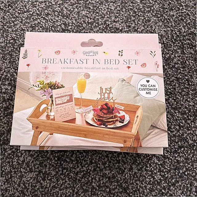 Brand New Ginger Ray Customisable Breakfast In Bed Set