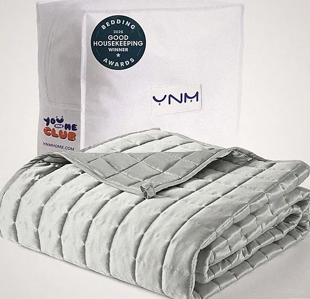 Cooling Weighted Blanket for Adults, 15Lbs Heavy Bed Throw Comforter with 100% P