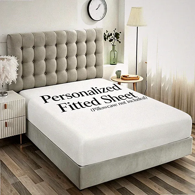 Custom Personalized Fitted Sheet Your Design Soft Polyester Deep Pocket 13"
