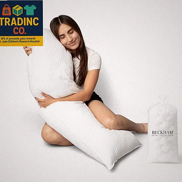 Customizable Body Pillow with Soft Extra Fill – Cotton Shell & Soft down Alterna