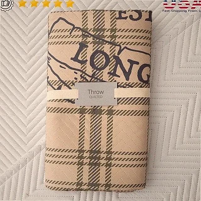 Customizable Quilted Throw Soft Durable Lightweight Machine Washable Unisex Gift