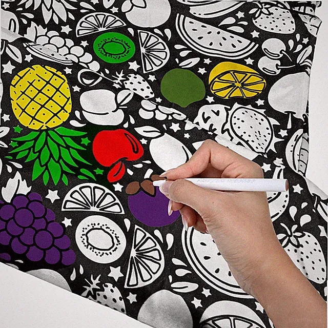 DIY Color Your Own Blanket with 24 Washable Markers Customizable Fuzzy Velvet
