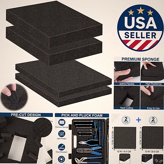 Durable Pick and Pluck Foam Sheets – Ideal for Cameras & Electronics Storage