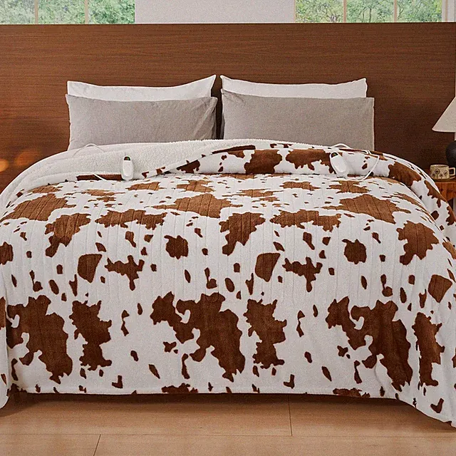 Electric Heated Blanket King Size,90X100 Brown Heating Blanket King with Dual...