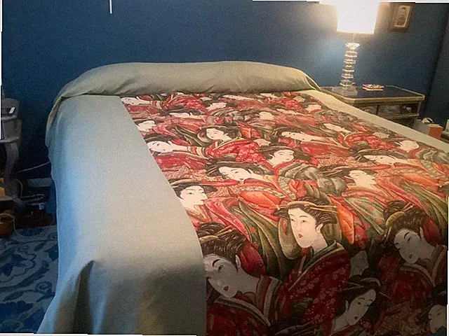 Gorgeous designer king custom bedspread- duvet never used.Made for showroom $750