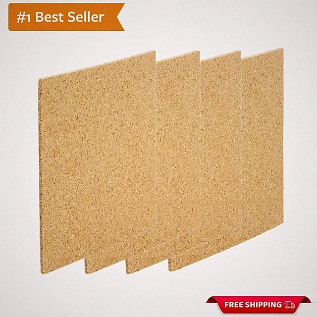 High-Quality 4"x4" Cork Sheets for DIY Coasters & Home Decor Crafts - Set of 4