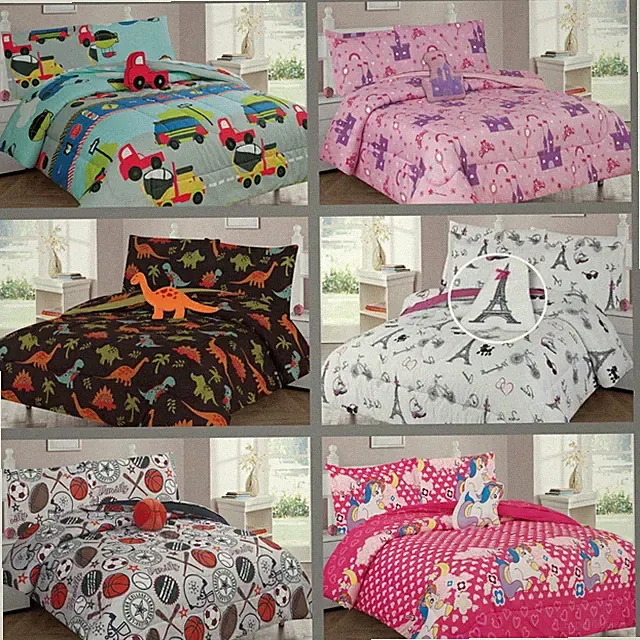 Kids Teens Twin / Full Comforter Bedroom Reversible Complete Set Boys & Girls