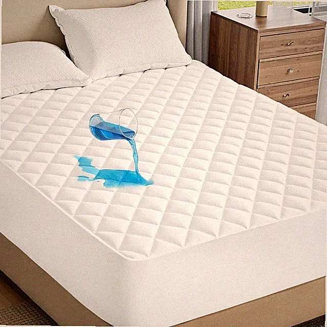 Mattress Cover Protector, 3D Air Fabric Quilted , Soft Jacquard Fitted Sheet