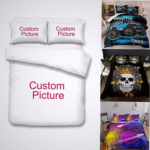 Personalised Ultra Soft Quilt Duvet Cover Set 3D Printed Custom Twin Queen King