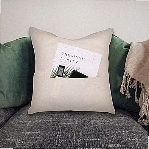 Sublimation Pocket Pillow Cases for Magazine Stuff 18" x 18" (Pack of 1)