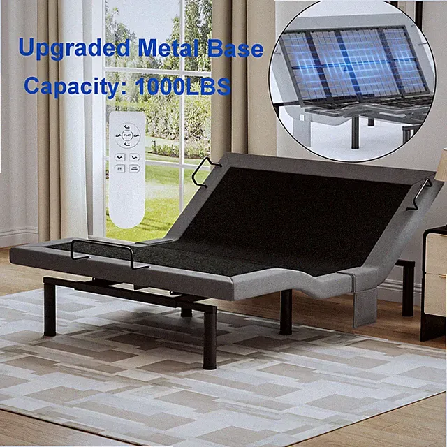 Upgraded Adjustable Bed Frame 1000LB Capacity Bed Base Remote Queen Twin XL