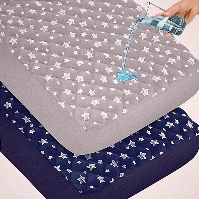 Waterproof Crib Mattress Protector Quilted Toddler Bed Pad Cover 2 Pack 52''x28'